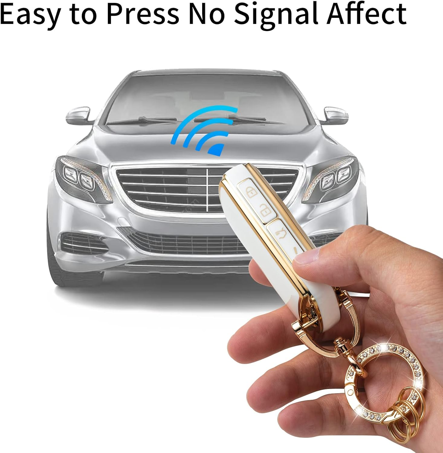 Gematay for Mazda Key Fob Cover with Keychain - Black - image number 3