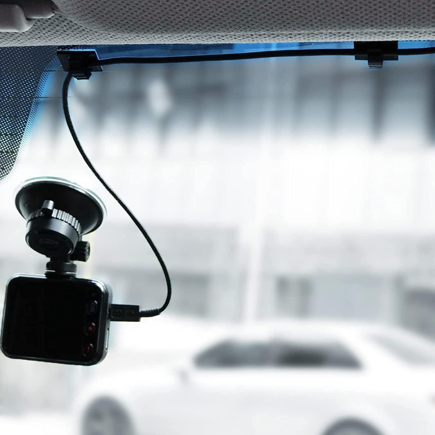 Adhesive Cable Clips, 100 Pieces Cable Clip, Cord Holder, Strong Back-Glue Self Adhesive Wire Clips Cable Wire Management Wire Cable Holder Clamps Cable Tie Holder for Car, Office and Home image number 5