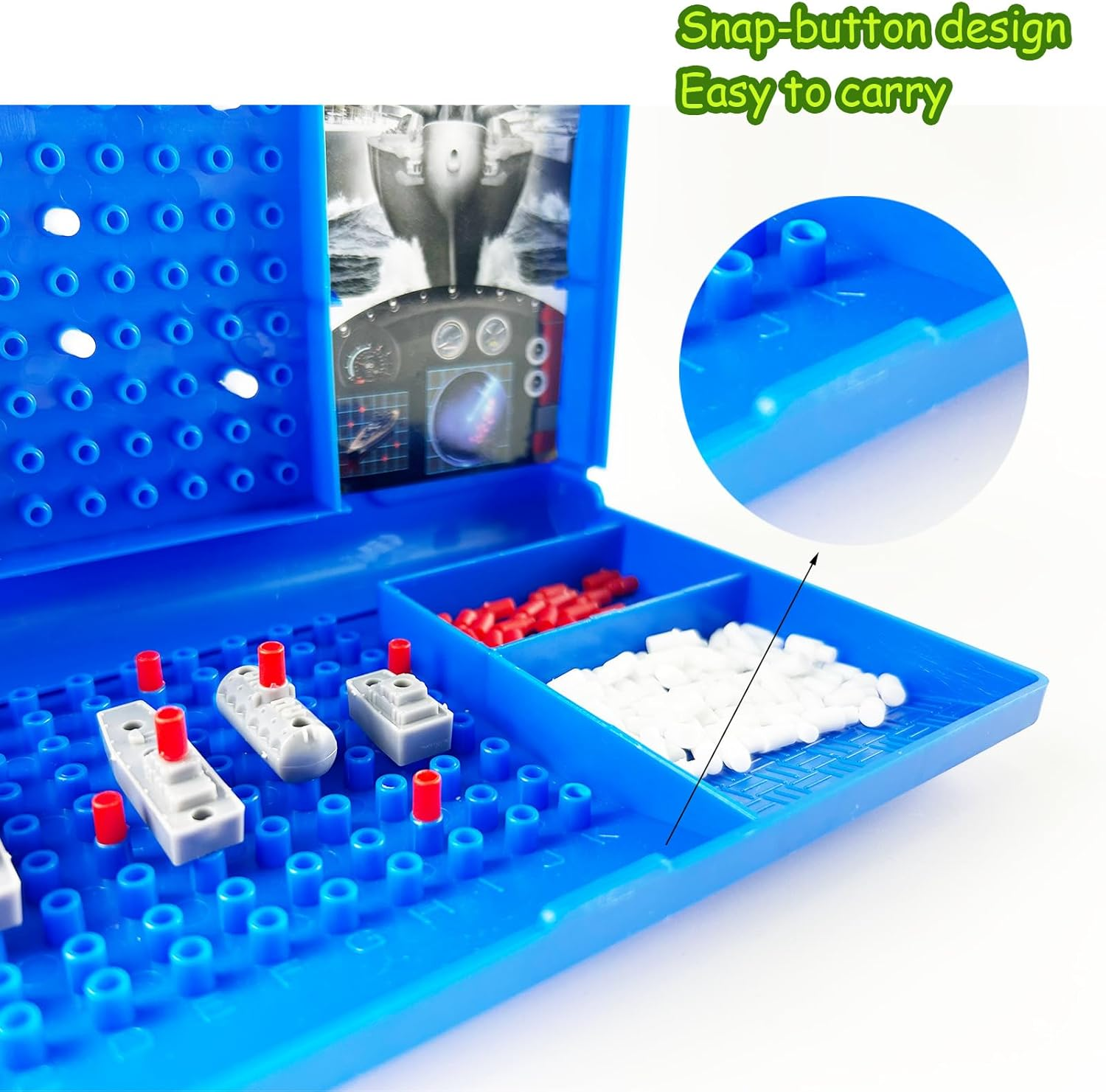 ZUNIPLEX Battleship Classic Board Game - Strategy Game for the Whole Family from 5 Years (Blue) image number 6