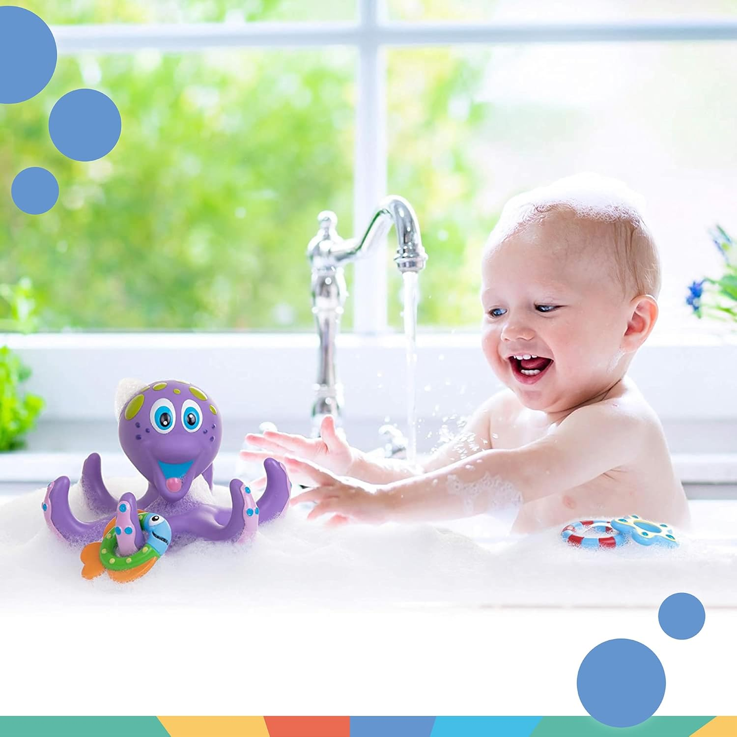 Nuby Octopus Floating Bath, 1 Count ( Pack of 1) image number 2