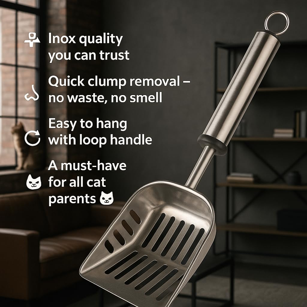 Cat Litter Scoop IAN Stainless Steel 31.5 X 14.2 X 4 Cm image number 3