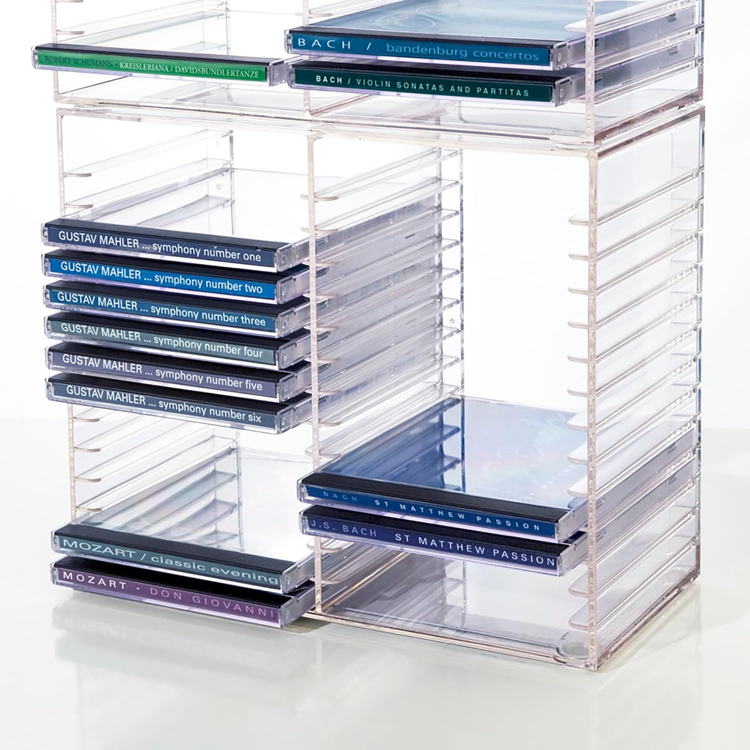 Stackable Clear Plastic CD Holder - Holds 30 Standard CD Jewel Cases image number 5