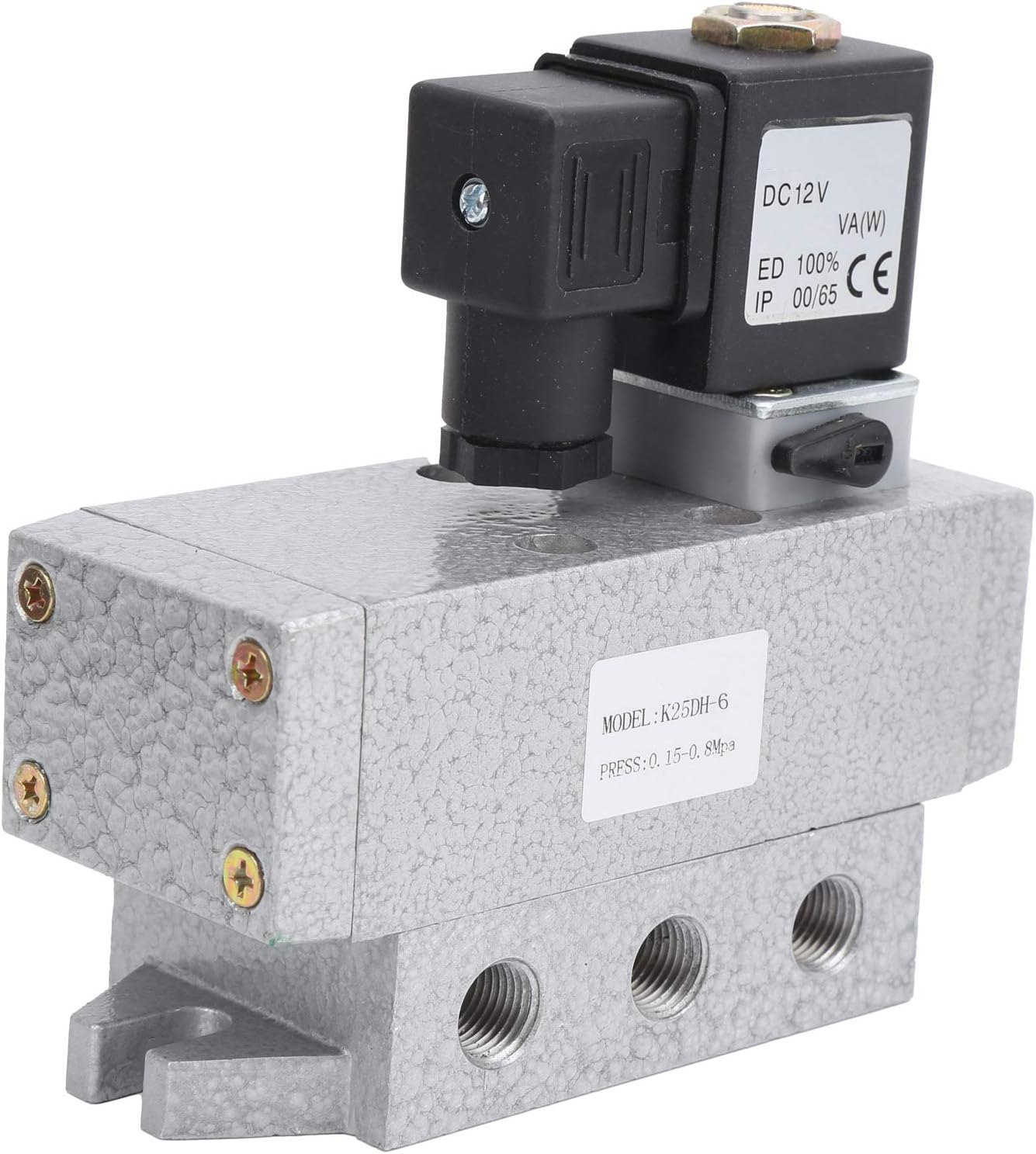 2 Position 5 Way Solenoid Valve Single Electric Control Pneumatic Equipment Pneumatic Equipment Electric Control Valve (DC12V) image number 3