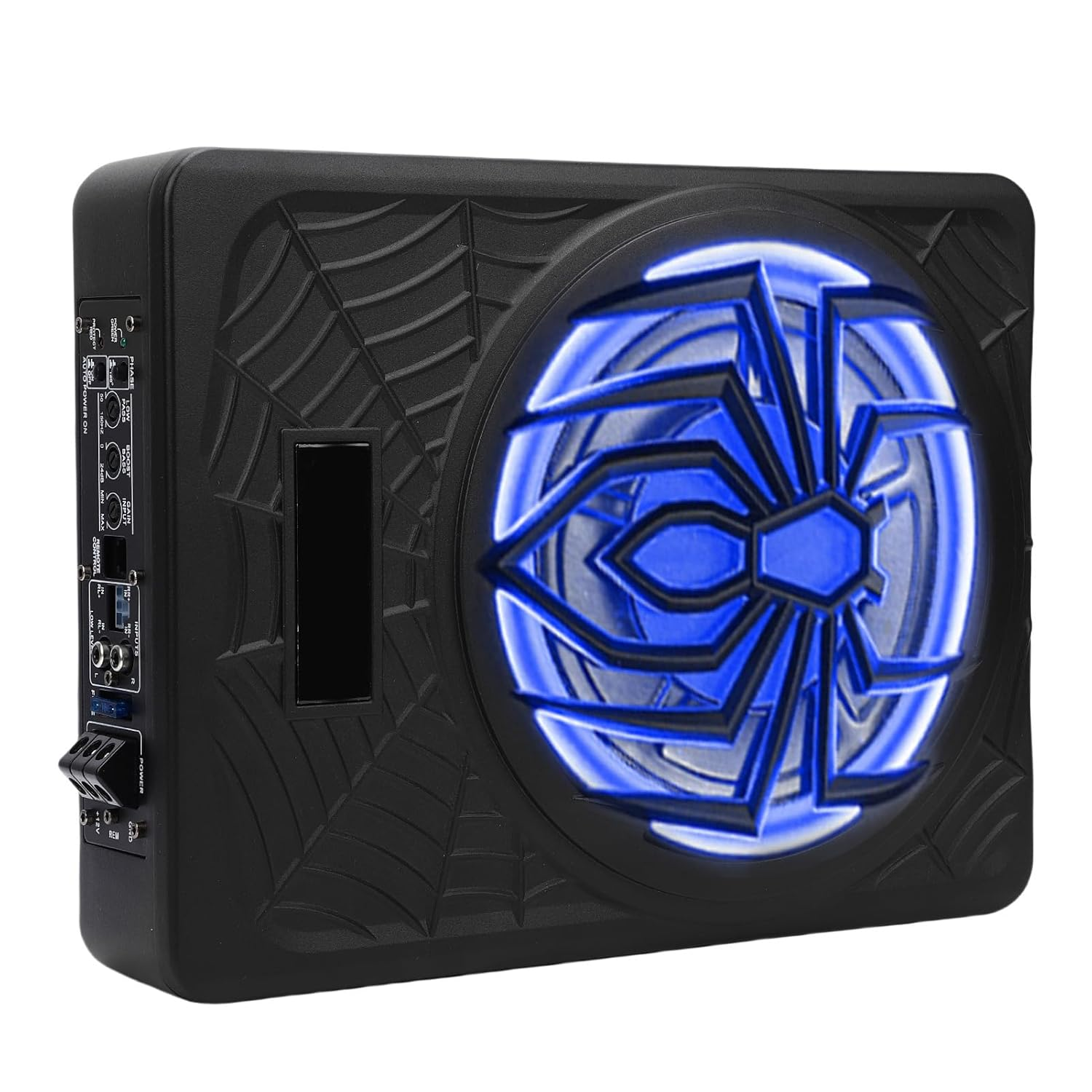 Jectse 1250W Peak Power Car Subwoofer with LED Light, Low Pass Filter, under Car Subwoofer, Vehicle, Fitment for Truck SUV image number 4