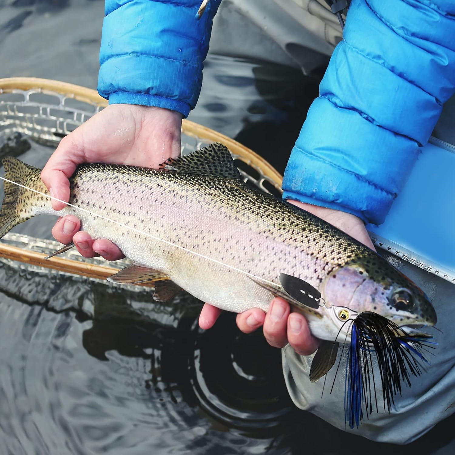 Tungsten Bladed Swim Jig Heads for Fishing - 4 Pack of Fishing Jigs for Large and Small Mouth Bass, Trout, Walleye - with Bladed Head image number 4