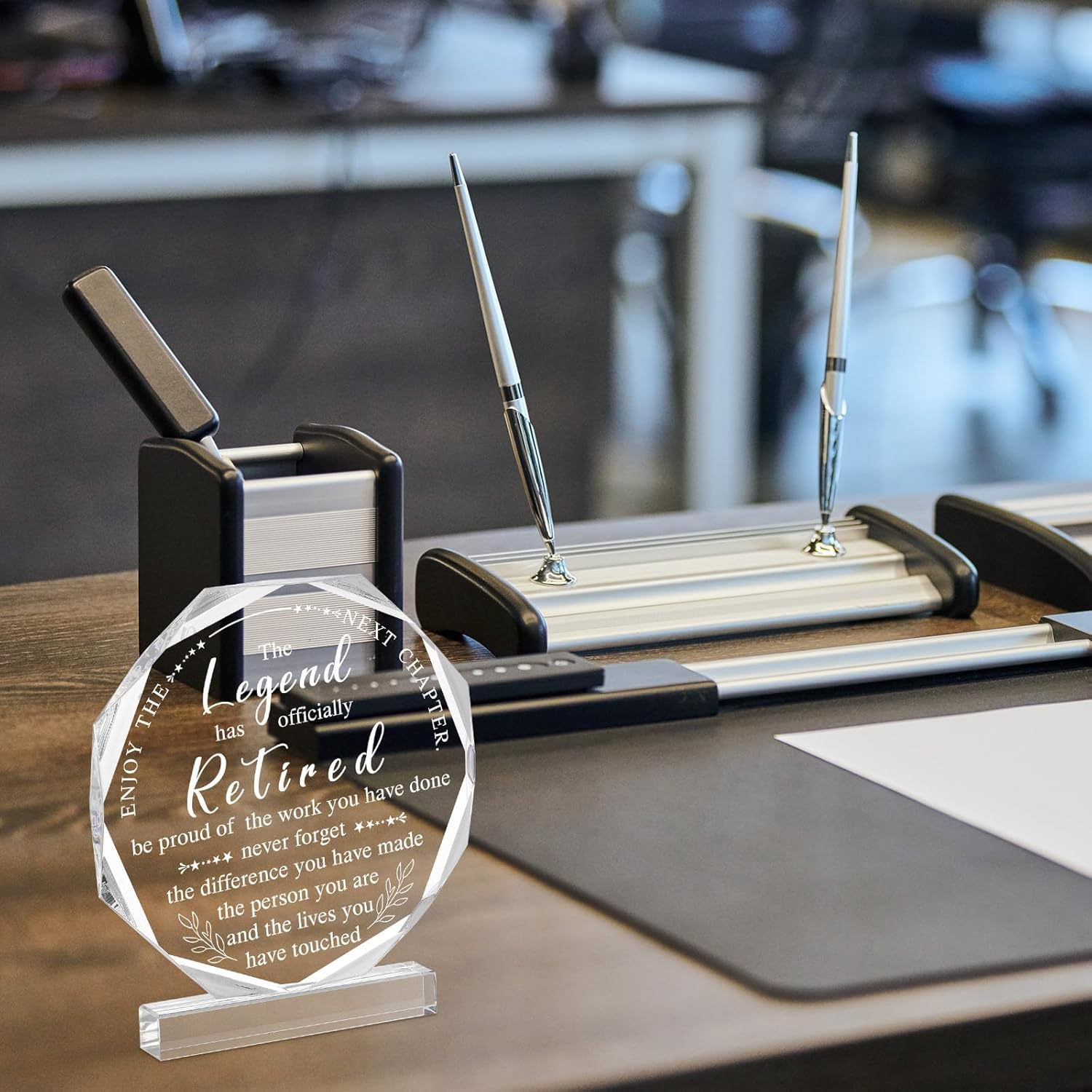 Chunful Classic Style Retirement Plaque: Acrylic, 12 Cm X 12 Cm, Decorative Paperweight & Home Decor image number 5