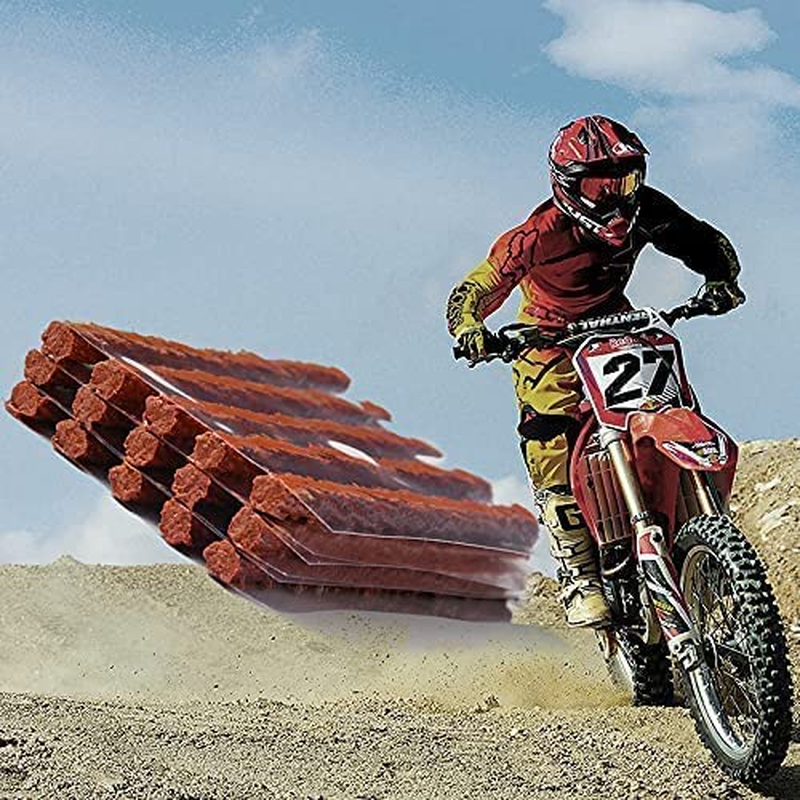 Dogfish Tubeless Tire Repair Rubber Tire Repair Kit 15 Piece Set of Tire Puncture Rubber Emergency Motorcycle Bicycle Tire Repair Rubber Strip image number 1