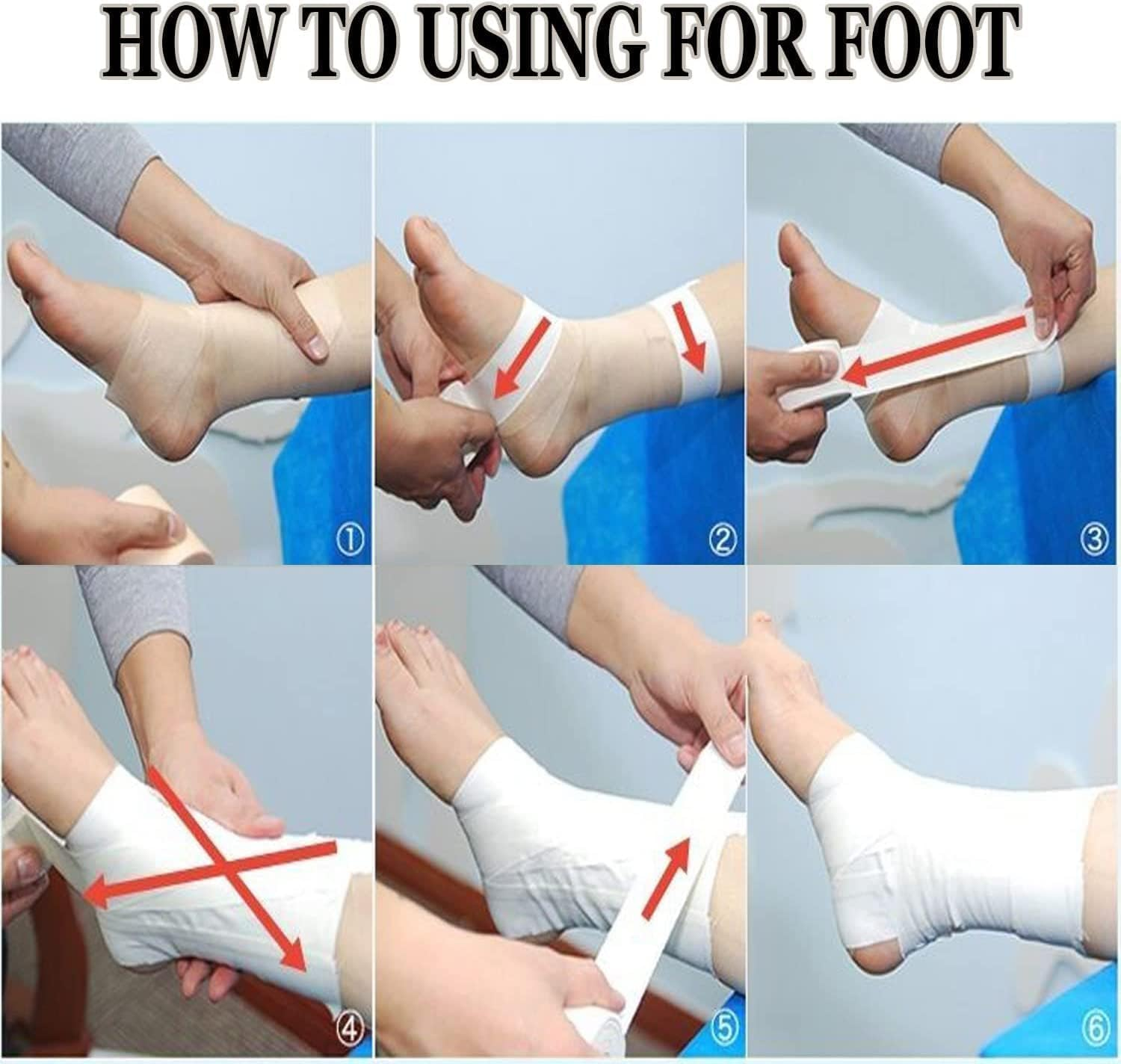 White Athletic Sports Wrap Tape Athletic Finger Tape Sports Tape, 6 Rolls White Athletic Finger Tape,Athletic Sport Wrap Finger Tape,White Athletic Sports Wrap Tape,Athletic Finger Tapes Sports Tape image number 6