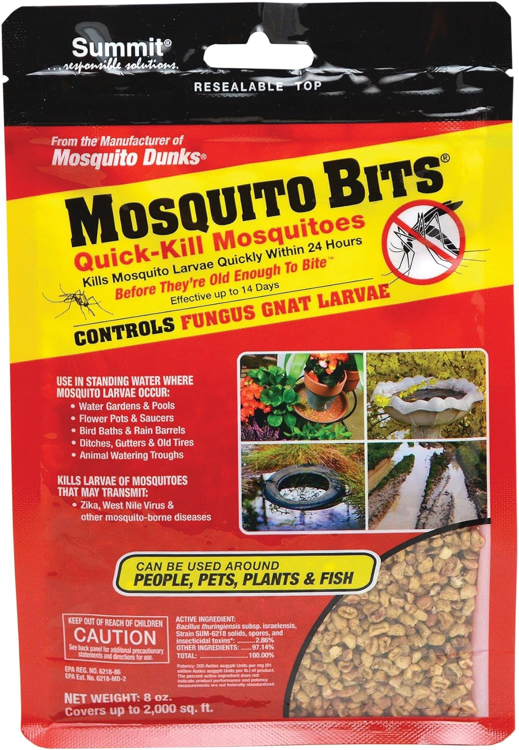 Summit 116-12 Quick Kill Mosquito Bits, 8-Ounce image number 3