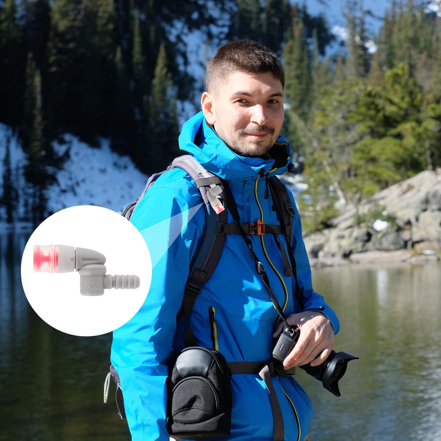 5Pcs Bite Valve Replacement for Camelbak, Mouthpiece Replacement for Camelbak Hydration Pack Valve Replacement for Camelbak, Osprey Hydration Bladder (Gray) image number 2