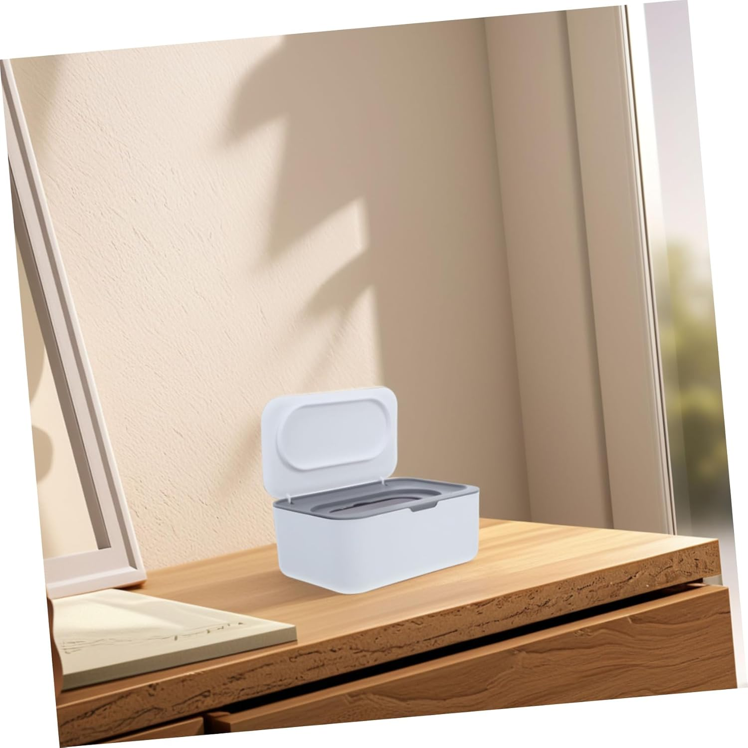 Wet Tissue Box Holder Dispenser Lid Case Wipes Container for Home Bathroom Kitchen Desktop Storage Refillable Wipes Bucket for Car Office Use image number 3