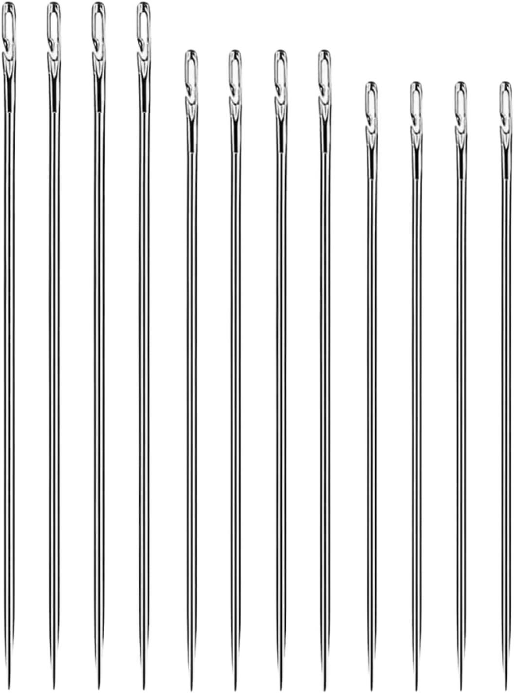 EZONEDEAL 12Pcs Self-Threading Needles, Blind Needles,Needle Threader, Eye Needles for Hand Sewing Needles for Embroidery, Sewing, Quilting, Darning, image number 5
