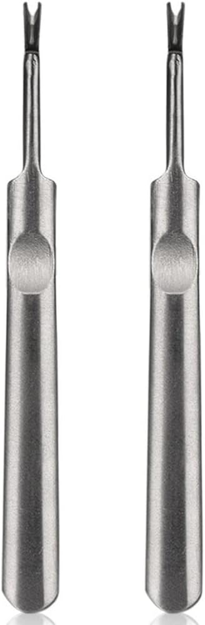 AKOAK 2 Pcs Stainless Steel Dead Skin Fork V - Shaped Nail Edge Dead Skin Durable Cuticles Dead Skin Scraper Nail Care Essential Gadget image number 6