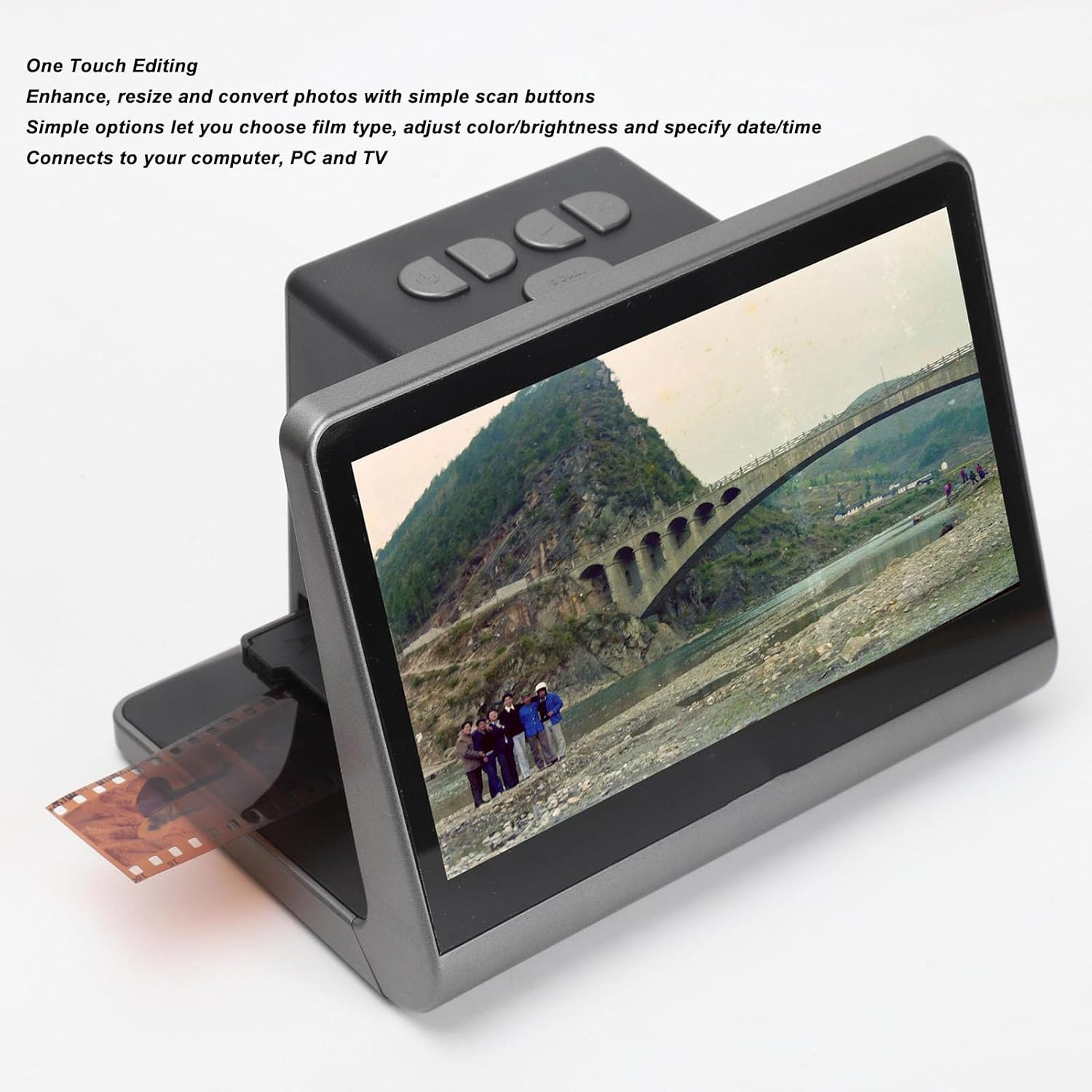 48MP Digital Film and Slide Scanner, USB Mini HDMI Slide Scanner with 7In LED Screen, Converts 135, 126, 110, Super 8 Film to 48 Megapixel JPEG Images (AU Plug) image number 6