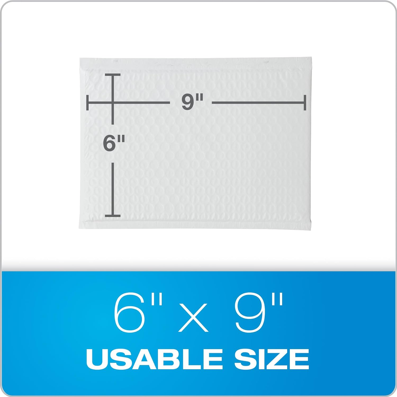 Quality Park Bubble Mailers, 6 X 9 Inch, White Poly Mailers, Padded Envelopes, Shipping Envelopes, Water Resistant, Self Seal, 50 per Box (QUA85856), Plastic image number 7