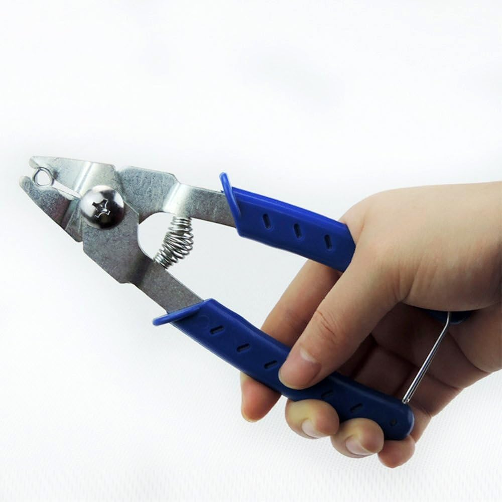 Hog Ring Pliers with 600Pcs M Nail Clips for Chicken Quail Pigeon Pet Cage Poultry Clamp Installation Tools Fences Netting Tags Traps Cage image number 2