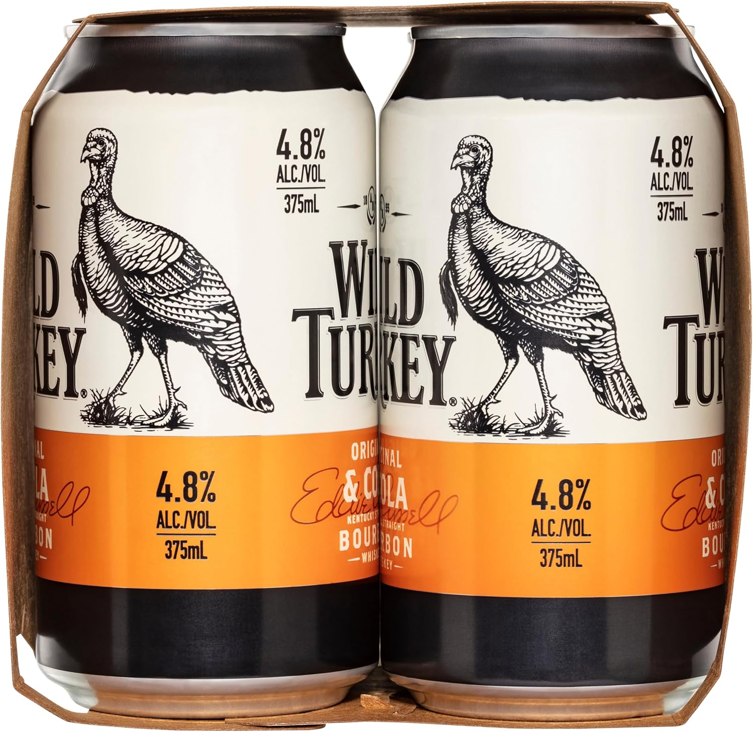 Wild Turkey Bourbon & Cola Cans (4.8%) 4 Pack 375Ml
