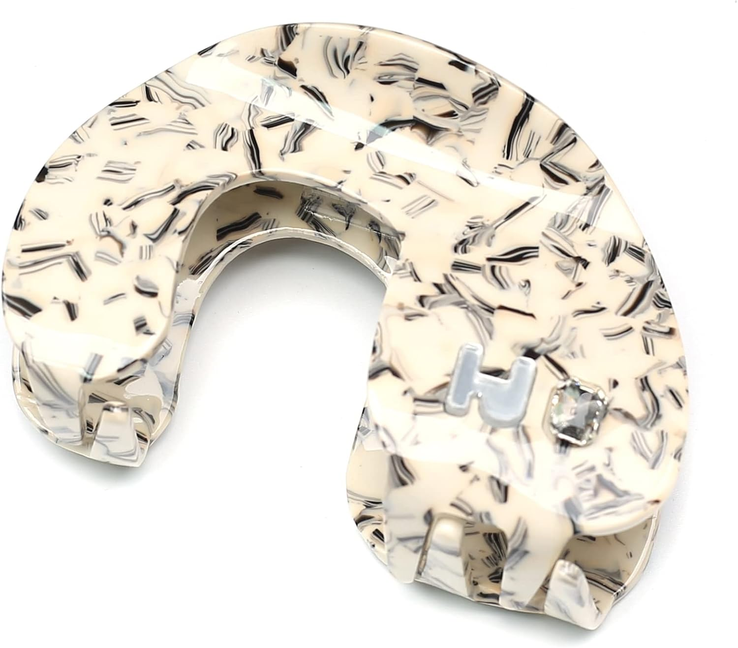 Acetate Large Hair Clip Beautiful Women'S Hair Clip Headpiece Elegant Hair Accessory (White)