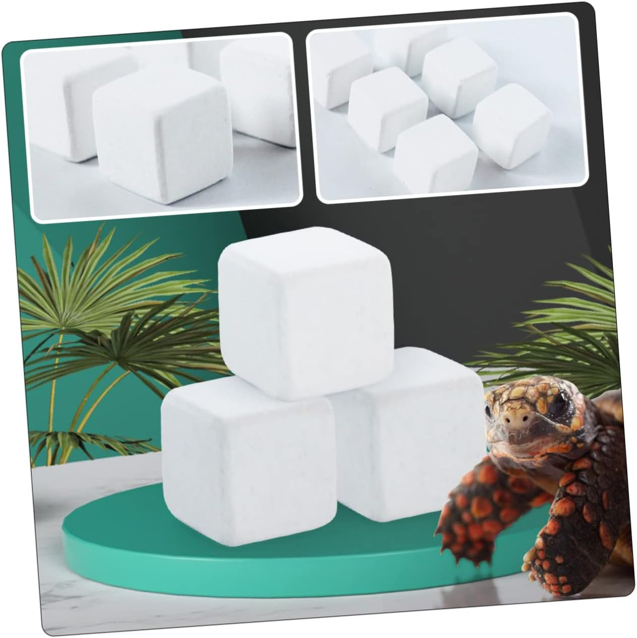 Ipetboom 20Pcs Natural Blocks for Tortoise Turtle Mineral Stones for Reptile Tank Safe Cube for Aquarium Snails image number 2