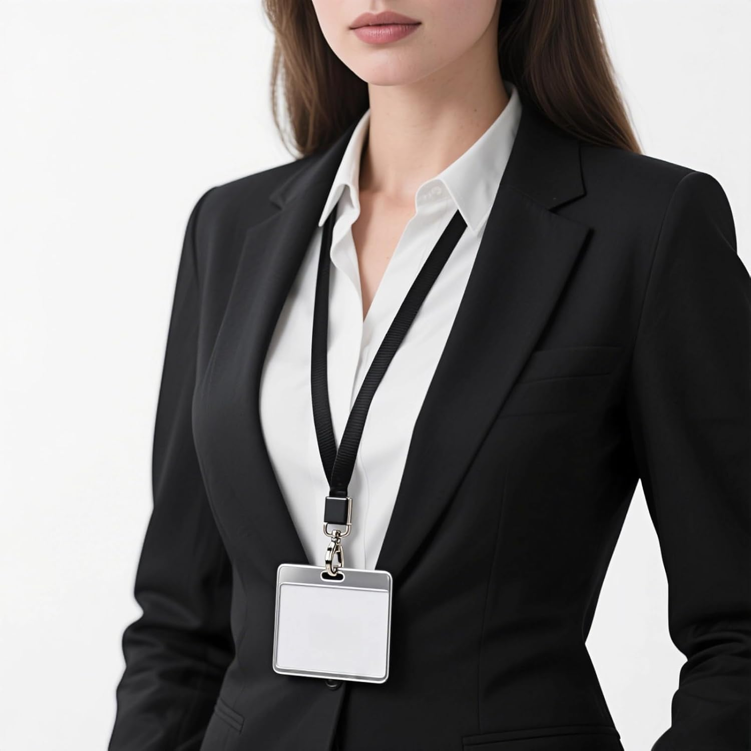 30Pcs Black Name Tag Lanyards ID Holder Lanyards for ID Badges, Multi-Purpose Badge Holder Strap for Teacher, Suitable Lanyards for Car Keys, Wallet, Whistles image number 5