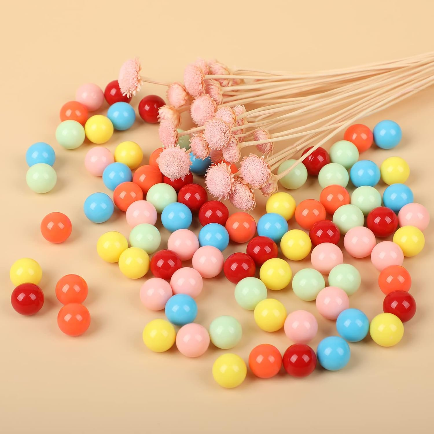 12Mm Marbles Balls, 84Pcs Solid Color Acrylic Game Balls for Chinese Checkers, Board Game, Rainbow Bead Game, Color Sorting Toy, Marble Games (6 Colors) image number 6