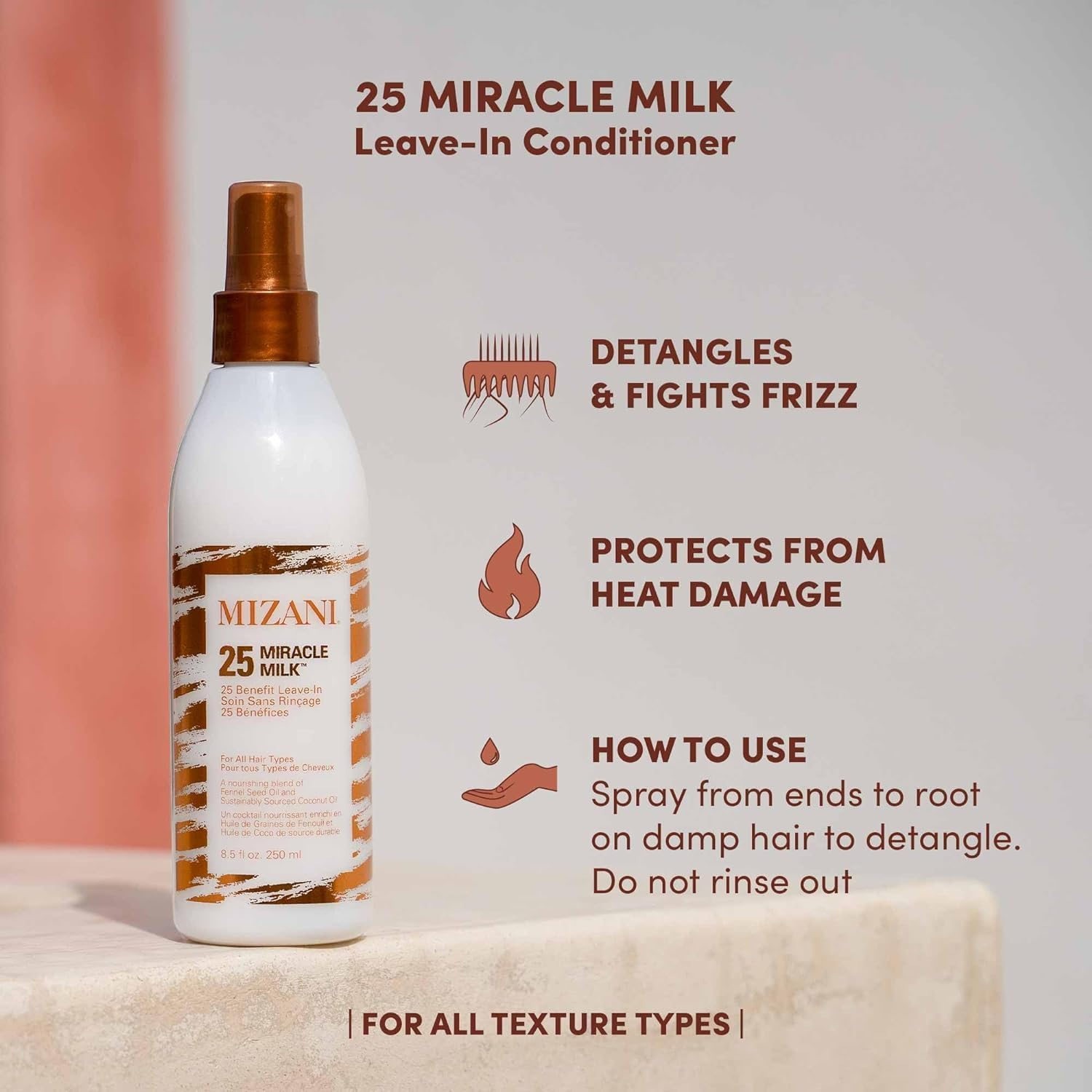 Mizani 25 Miracle Milk Leave-In Conditioner, 251.3 Ml Pack of 1 image number 5