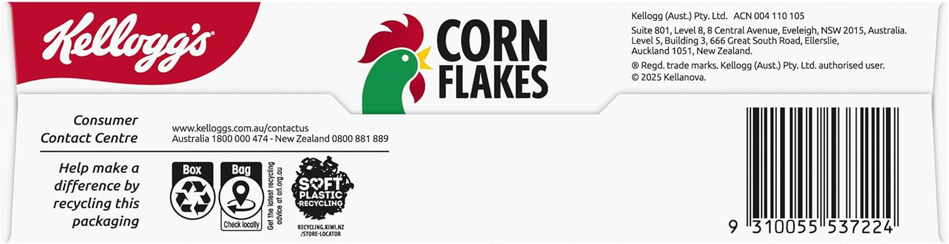 Kellogg'S Corn Flakes Original Breakfast Cereal, 380G