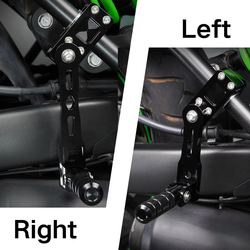 Xitomer Adjustable 22-28Mm Black Aluminum Passenger Footpegs for Vulcan 650 / S 2015-2024 Cruiser Motorcycle image number 1