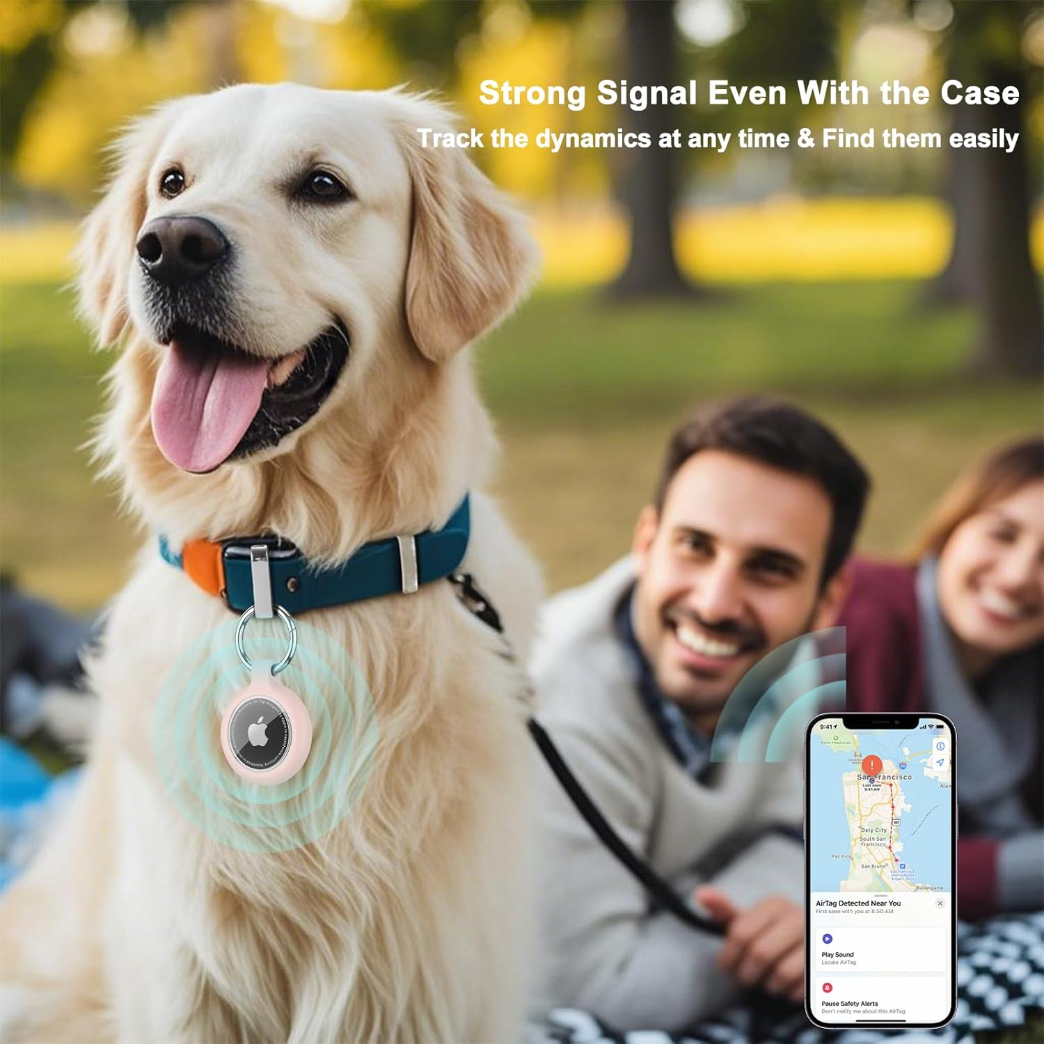 【4 Pack】 for Airtag Holder with Keychain, Upgrade Waterproof Silicone Airtags Key Ring Protective Case Cover Compatible for Apple Air Tag GPS Item Finders Accessories image number 6