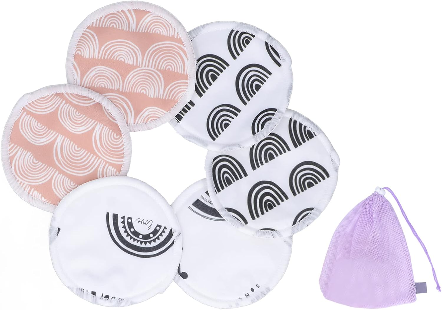 Breastfeeding Nipple Pad, Nursing Breast Pads Skin Friendly Reusable with Wash Bag for Daily Use image number 3