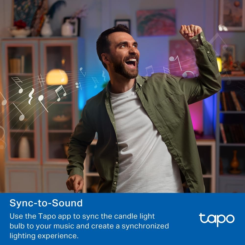 Tapo Tp-Link Smart Wifi Light Bulb, Multicolour, B38, E14, White Tunable, Dimmable, Smart Home, Schedule & Timer, Voice Control, APP Control, Group Control, Sync-To-Sound, Energy Monitor(Tapo L430C) image number 2
