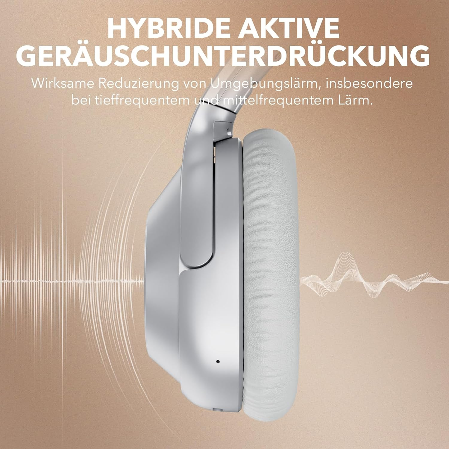 YMOO Bluetooth 5.2 Over-Ear Noise Cancelling Headphones, 75 Hours Battery Life, Hifi Stereo, Wireless with Microphone image number 4