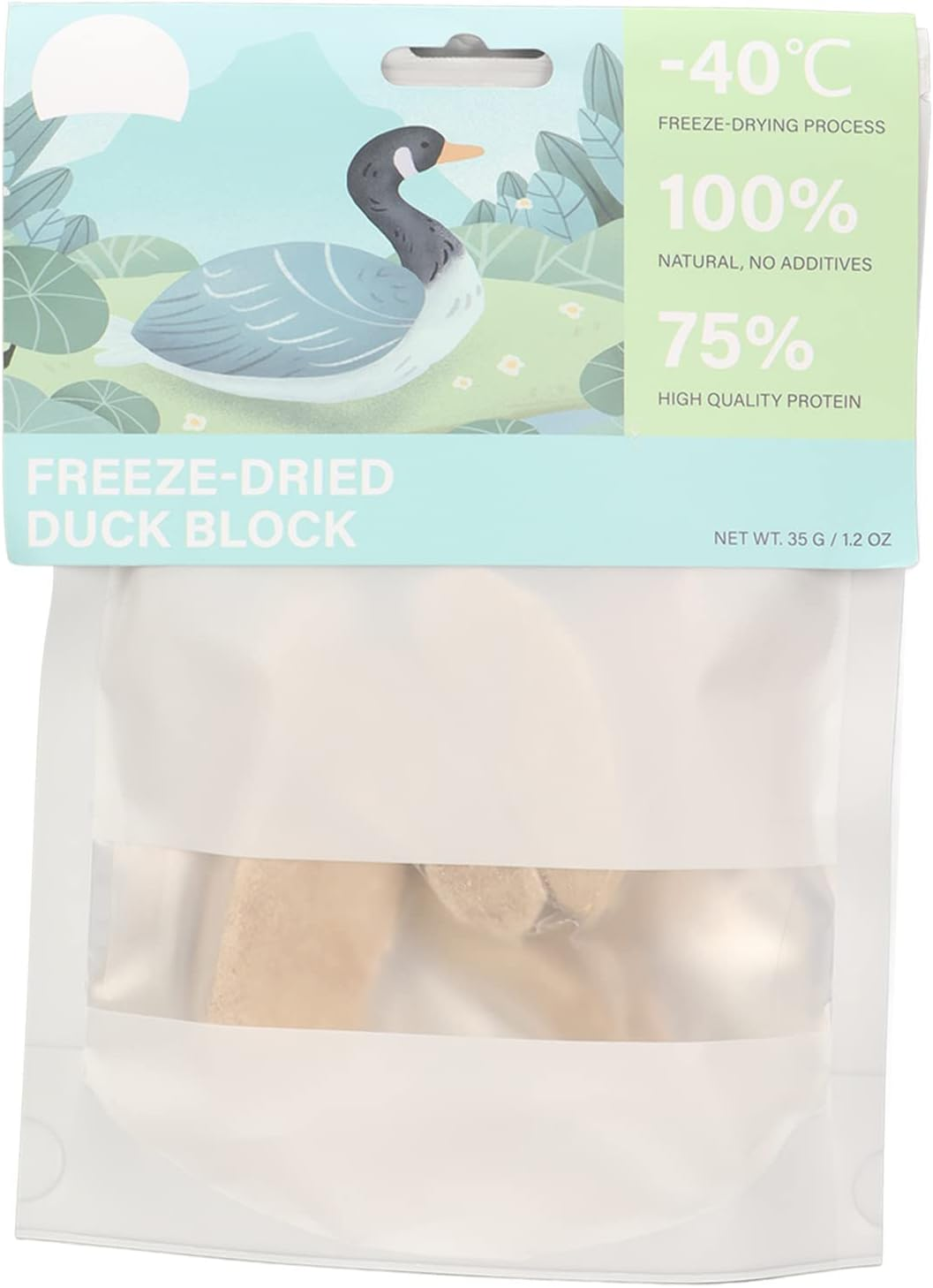 Dogs Freeze Dried Snacks, Freeze Dried Duck Pieces High Protein Healthy Freeze Dried Meat Treat, Pet Munchies Dog Food Nutritious Easy Digestion for Dogs Cats 1.2Oz image number 5
