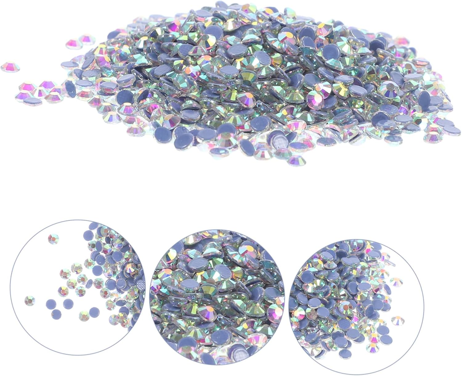 LIFKOME 2880Pcs Flatback Glass Rhinestones Ab Ss10 (2.7-2.8Mm) Hot Melt Iron on Rhinestone Kit for DIY Crafts Clothes Shoes Bags Decoration