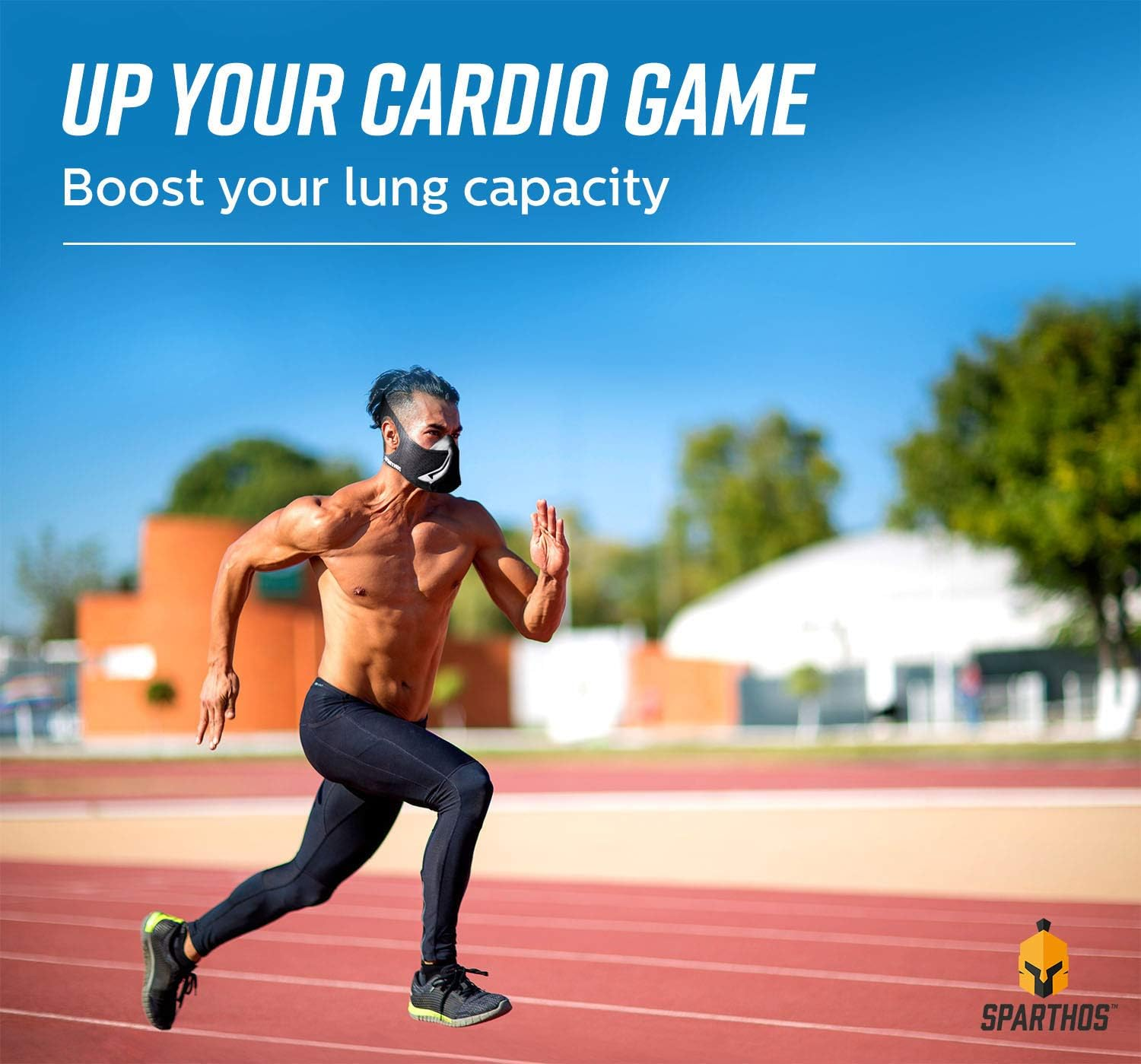 Sparthos Workout Mask - High Altitude Elevation Simulation - for Gym, Cardio, Fitness, Running, Endurance and HIIT Training [16 Breathing Levels] image number 6