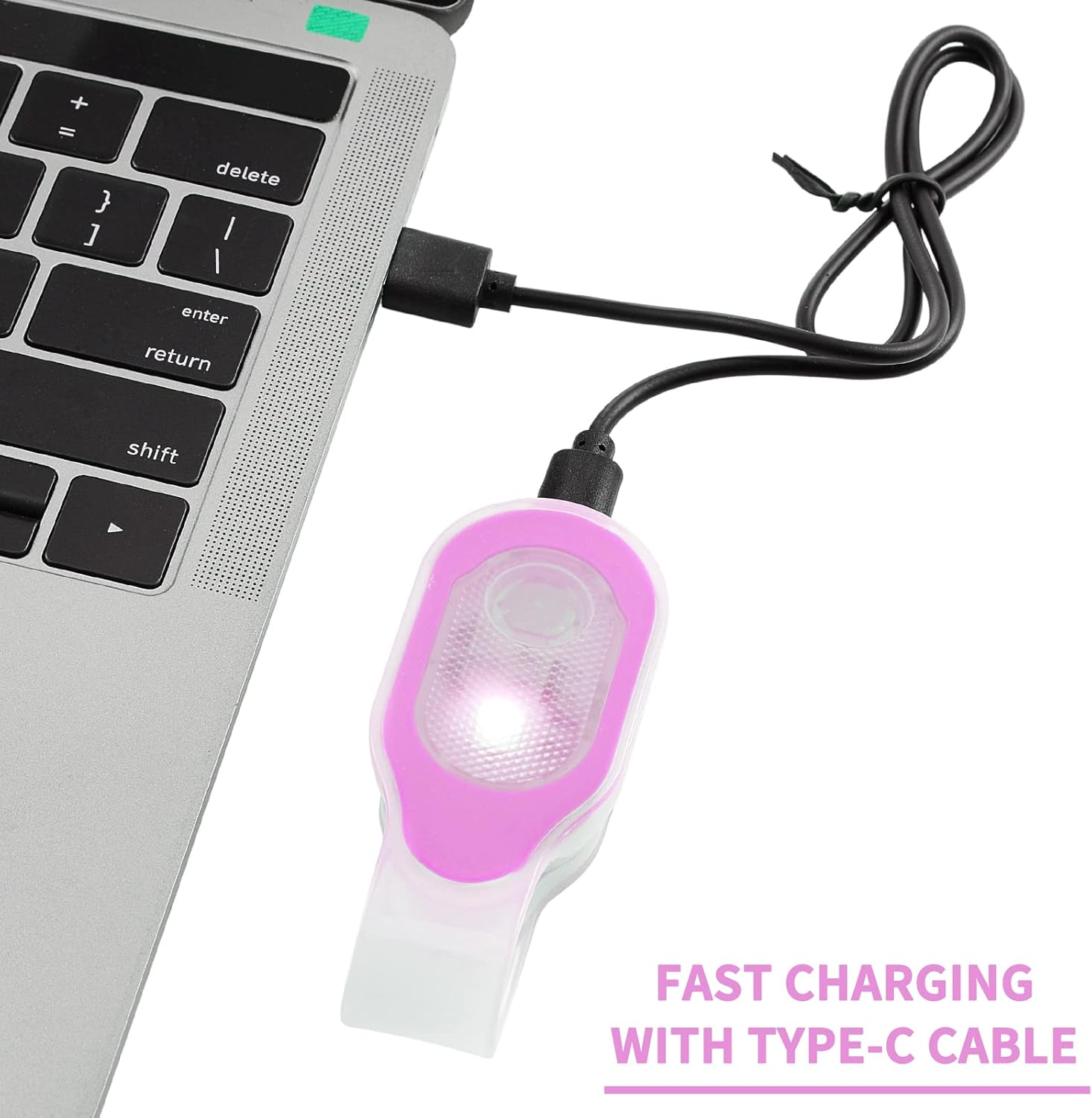 Rechargeable Nursing Night Light Nurse Nightshift Hands Free Emergency LED Flashlight Clip on Running Lights for Walking Running Pets Outdoor Emergency(Pink) image number 1