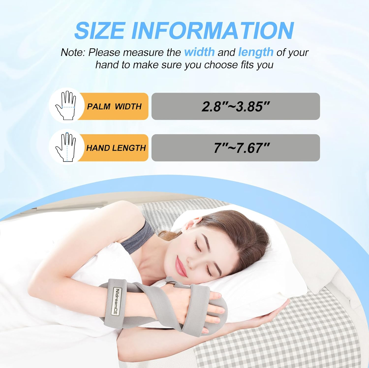 Resting Hand Splints for Straightening Fingers,Carpal Tunnel Wrist Brace Night Immobilizer with Finger Separators for Stroke Rehabilitation,Muscle Atrophy, Dupuytren'S Contractures（Right） image number 1