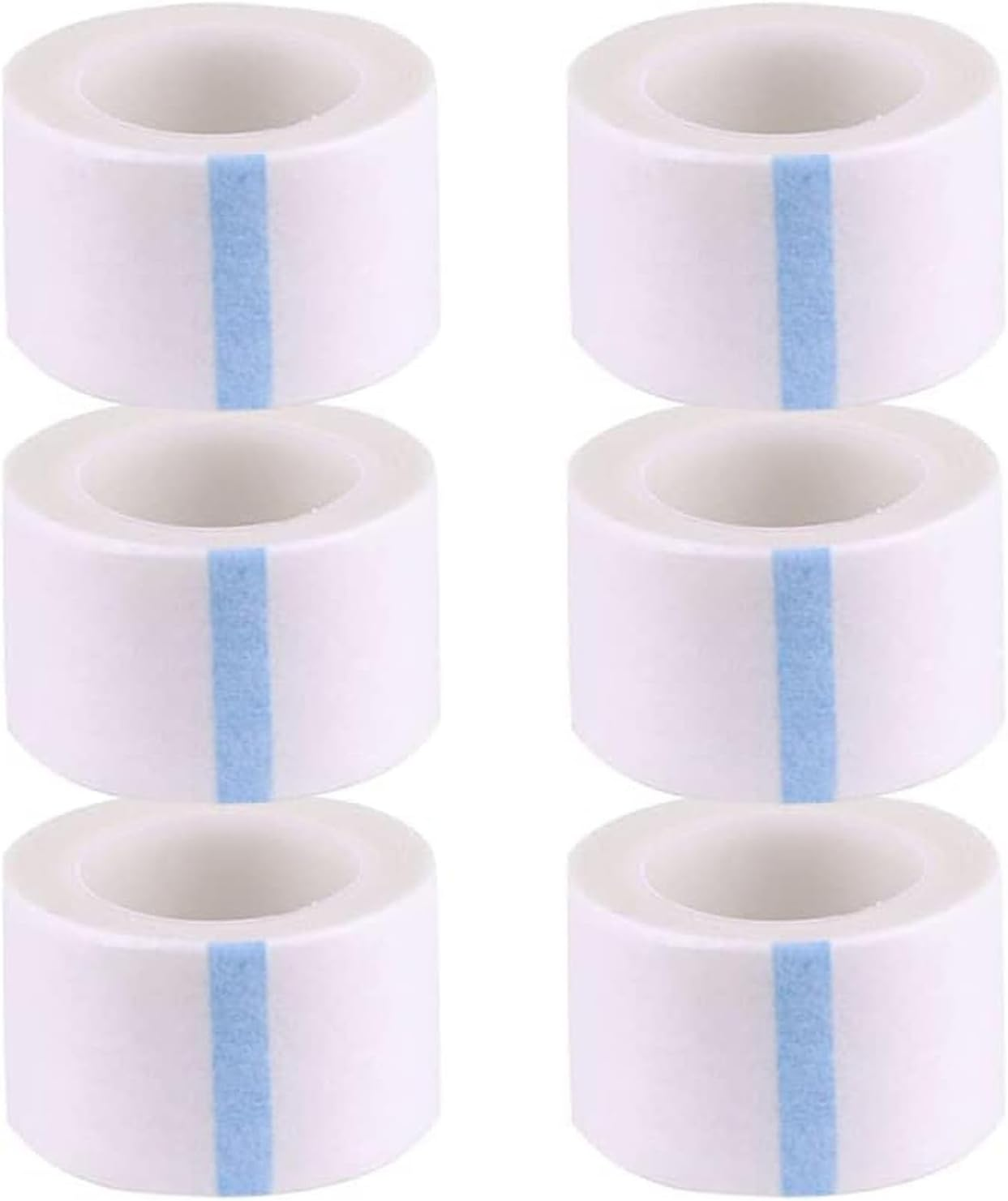 6 Rolls Transparent Medical Tape, 2.5Cm X 9.1M Breathable First Aid Paper Medical Tape, Clear First Aid Tape Roll, Medical Breathable Tape(White) image number 2