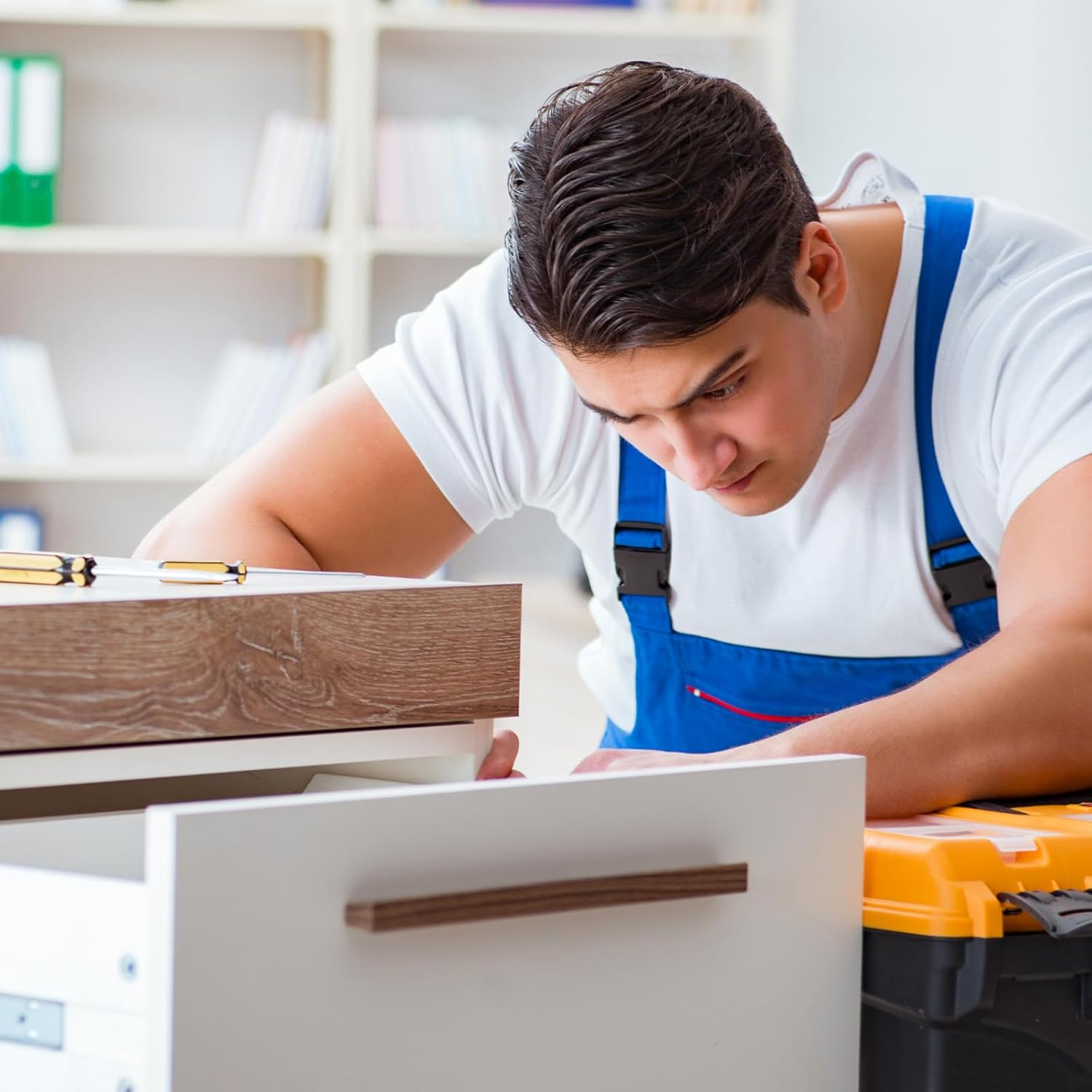 BEZANU Plastic Furniture Corner Braces, 30 Set Angle Code Fasteners with Screws for Drawers, Cabinets, Desks, Home Repair (White) image number 6