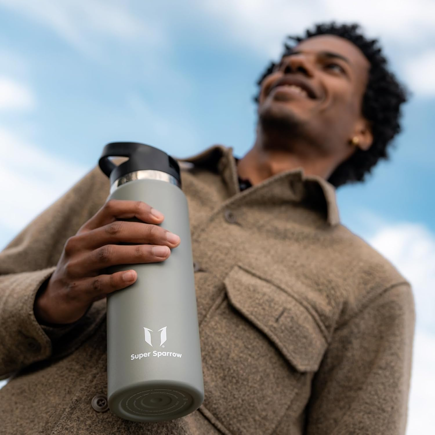 Super Sparrow Children'S Water Bottle, 500 Ml, Wide Opening Swivelsip Thermos Flask, Bpa-Free Thermos Flask, Ergonomic Drinking Bottles, Straw for Sports, Travel, School, Outdoor image number 4