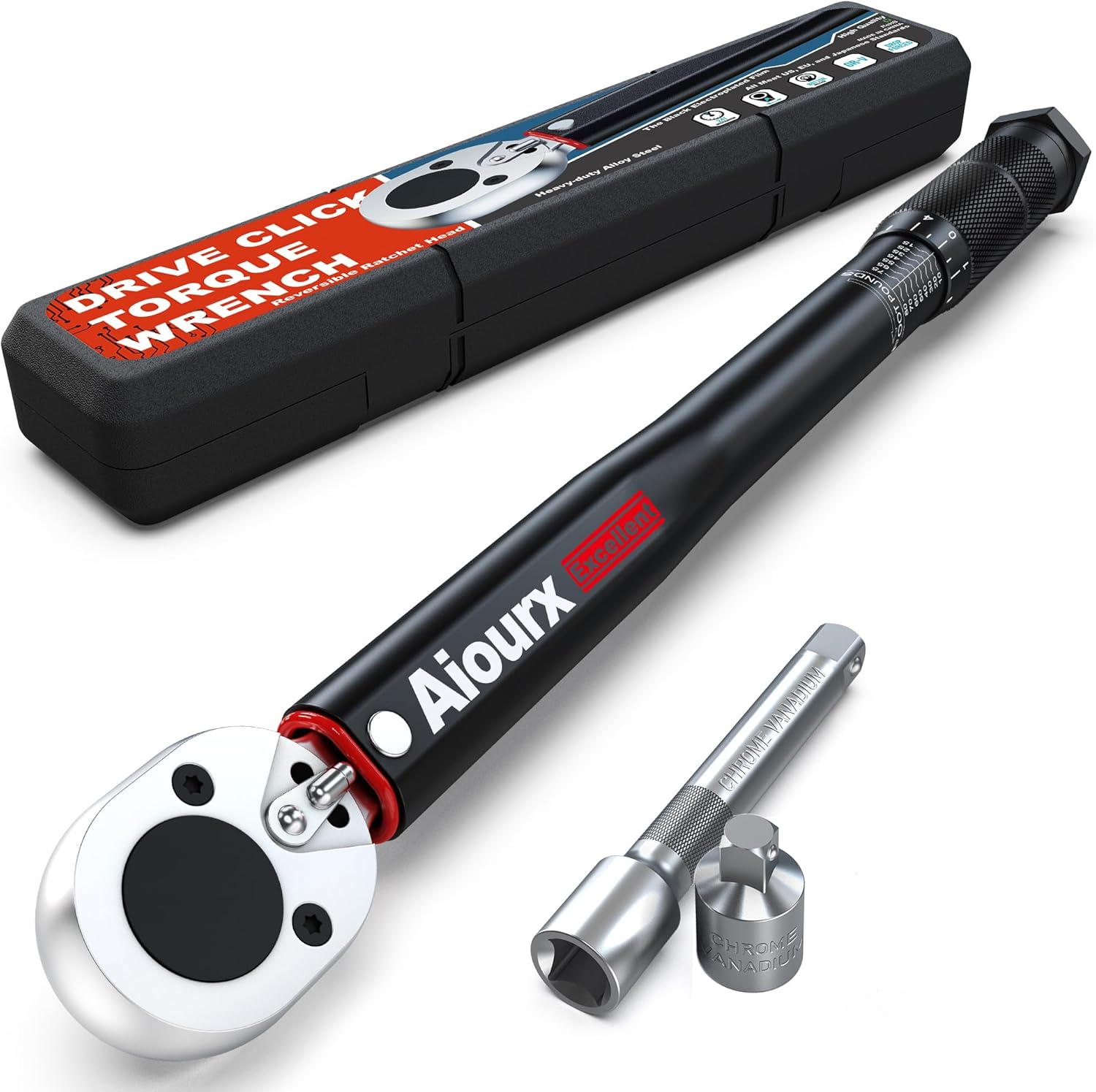 3/8" Drive Click Torque Wrench, 10-140 Nm Torque Spanner, Automotive, Motorcycle Maintenance, Spark Plug Socket image number 1