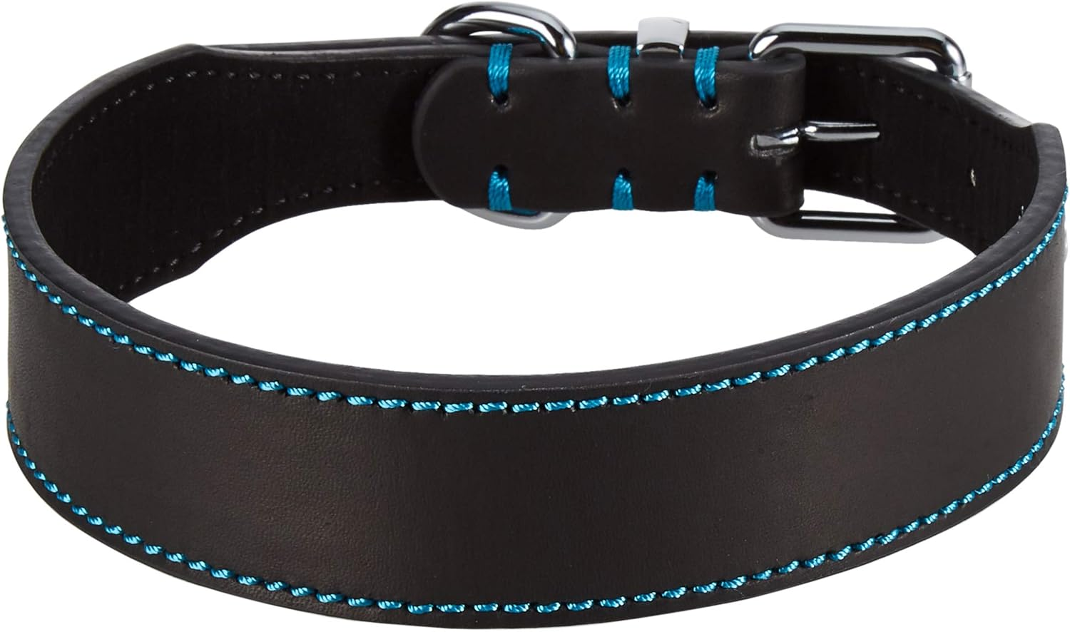 Rosewood Luxury Leather Dog Collar, Black, Large image number 1