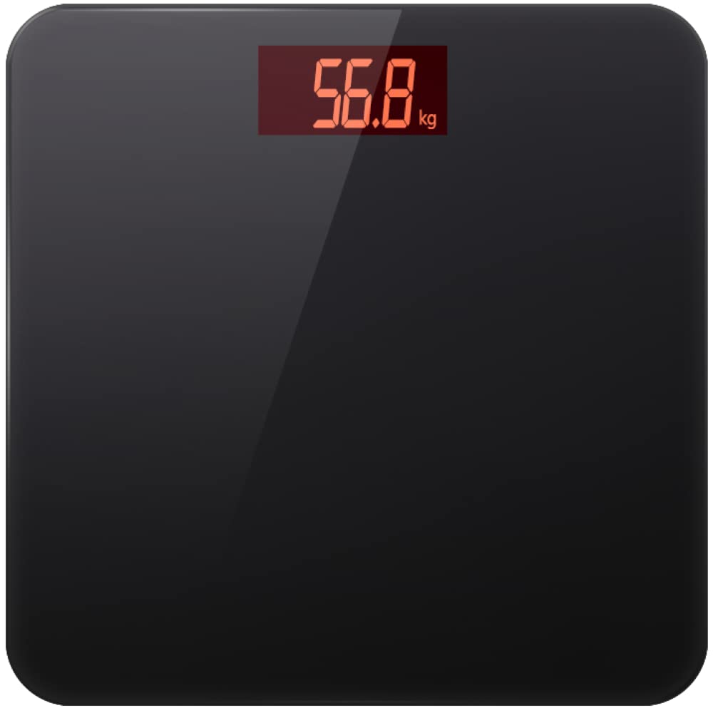 Digital Electronic Bathroom Scale 180Kg Capacity with Red LED Display Weight Management 26 * 26CM Glass Platform image number 1
