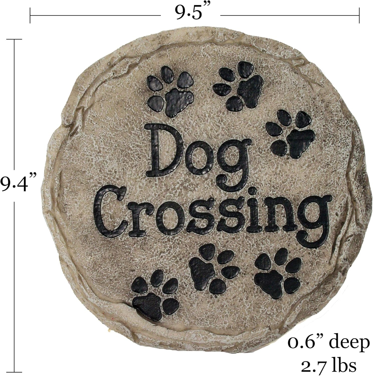 Spoontiques - Garden D&eacute;cor - Dog Crossing Memorial Stepping Stone - Decorative Stone for Garden