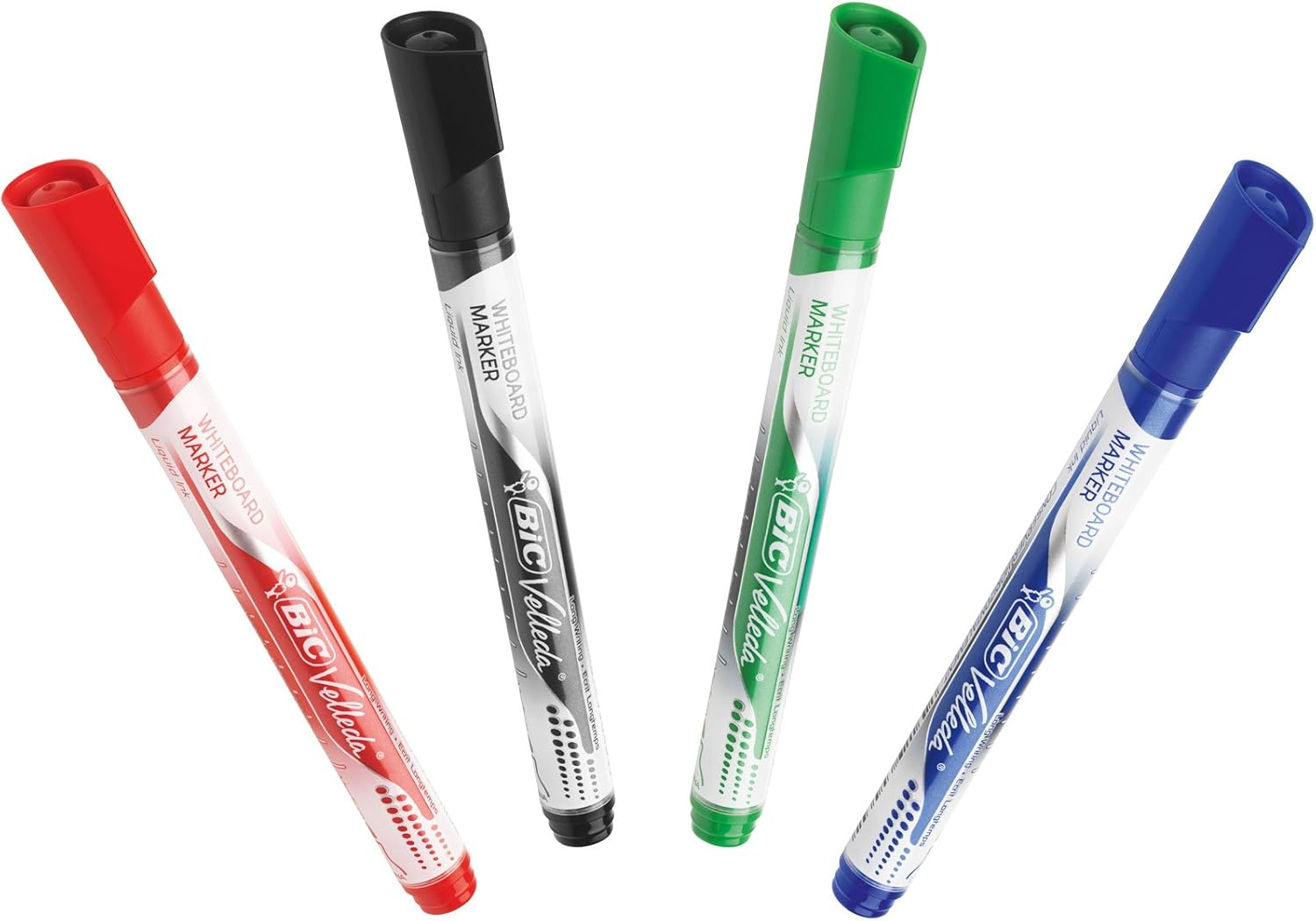 BIC Velleda Liquid Ink Dry Wipe Pocket Markers - Black (Pack of 12) - Black image number 6