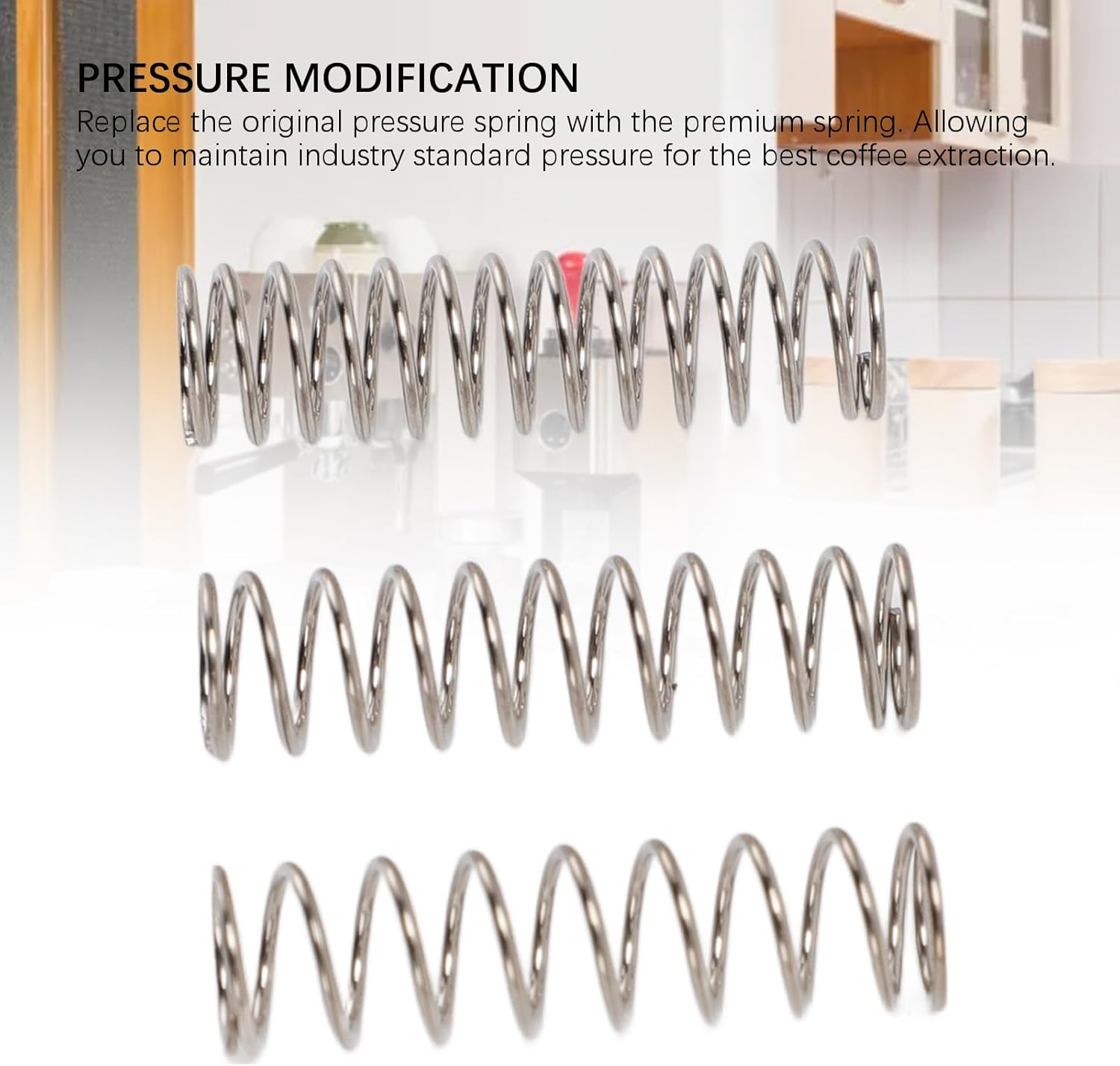 9 Bar 8 Bar 6.5 Bar OPV Spring Modification for Espresso Machines Coffee Maker, Compatible with Gaggia Classic, OPV Mod Springs Parts Replacement Accessories, 3Pack image number 2