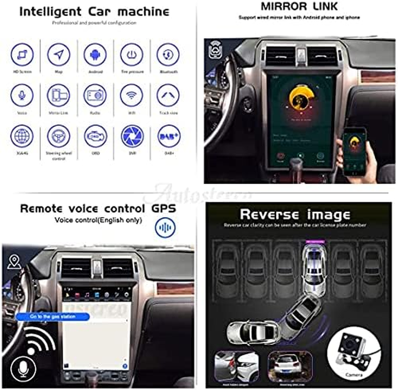 11.8'' Vertical Screen 2+32GB Android Car Multimedia Player Radio GPS Navigation for Lexus GS GS300 GS350 GS450 GS460 2004-2011 image number 2