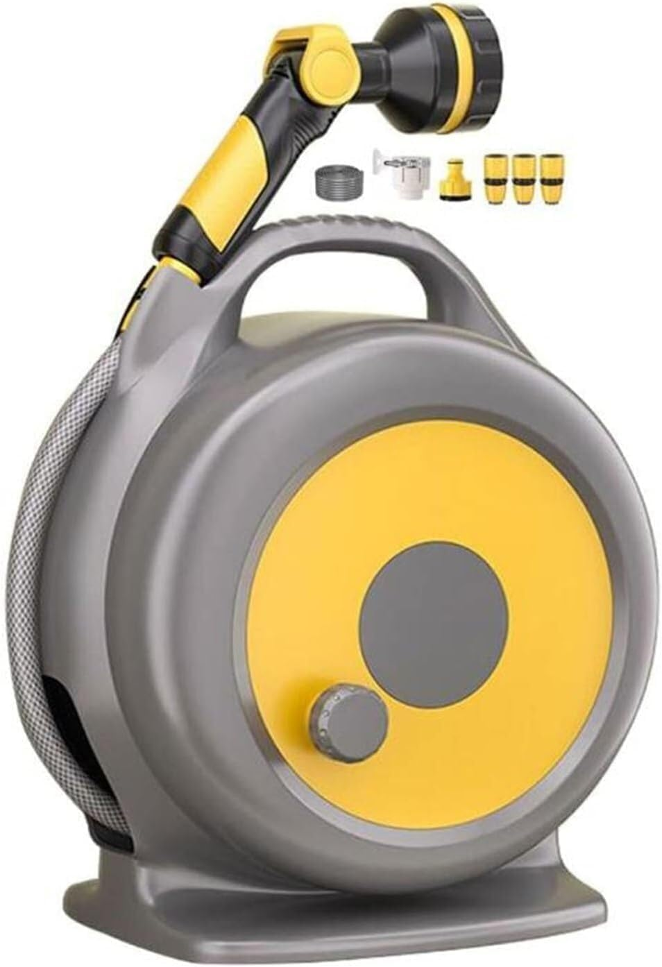 Retractable Garden Hose Reel, 22M Garden Pressure Washer Hoses Reel Cart with 10-Pattern Spray Nozzle, with Hose Guide, Multifunctional for Car Washing, Vegetable Watering Outdoor Cleaning (22M) image number 1