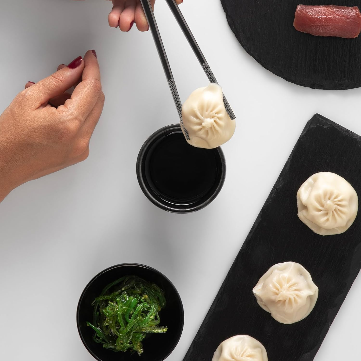 KALIONE 1 Pair Metal Chopsticks Reusable, Travel Stainless Steel Chopsticks with Case, Laser Engraved Titanium Chop Sticks, Phoenix Pattern Portable Chopsticks with Pull Design Case image number 2