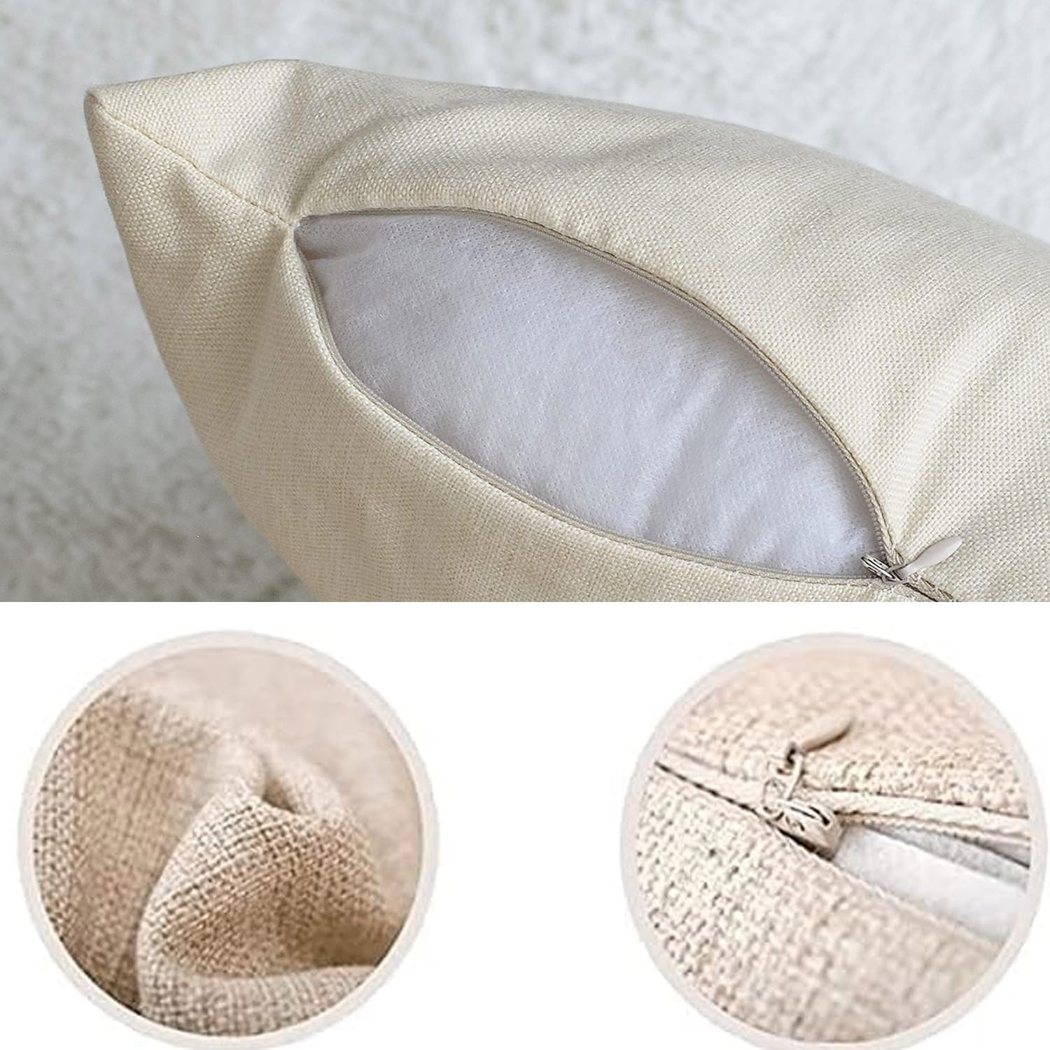 ZXUY 4Pcs Throw Pillow Covers 18X18 Inch Modern Christmas Decorative Covers for Sofa, Bed and Car Cotton Linen Square Pillow Covers Cushion Case (Bird) image number 3